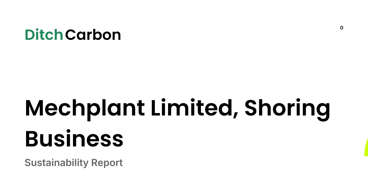 Mechplant Limited, Shoring Business Emissions Breakdown & Climate Score ...