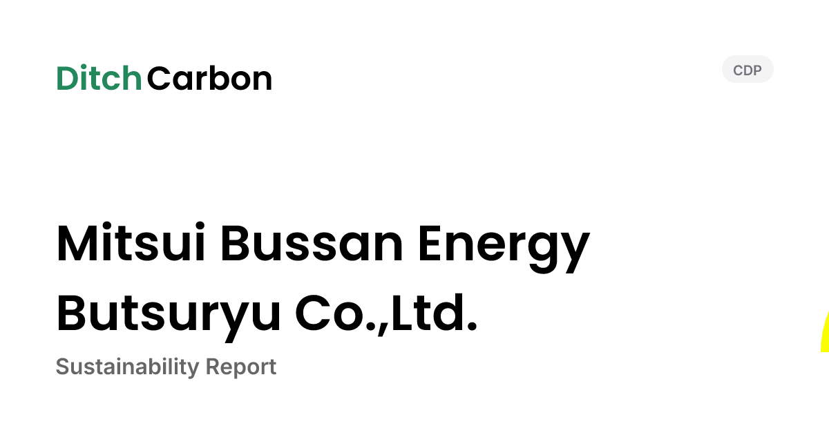 Mitsui Bussan Energy Butsuryu Co.,Ltd. Emissions Breakdown & Climate ...