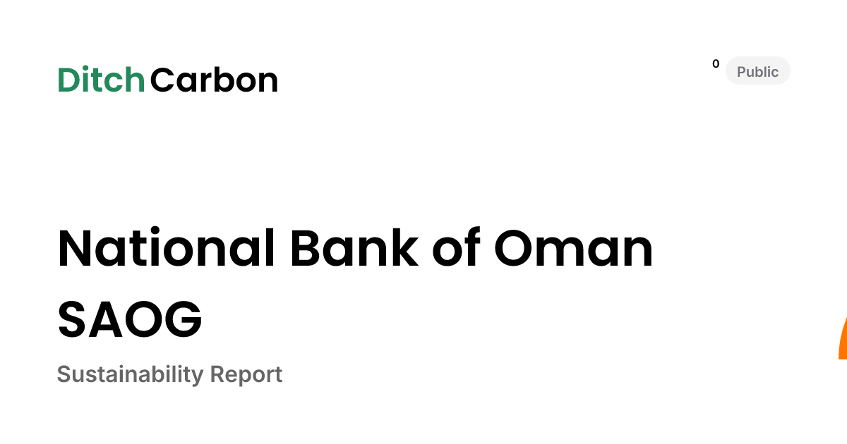 National Bank of Oman SAOG Emissions Breakdown & Climate Score ...