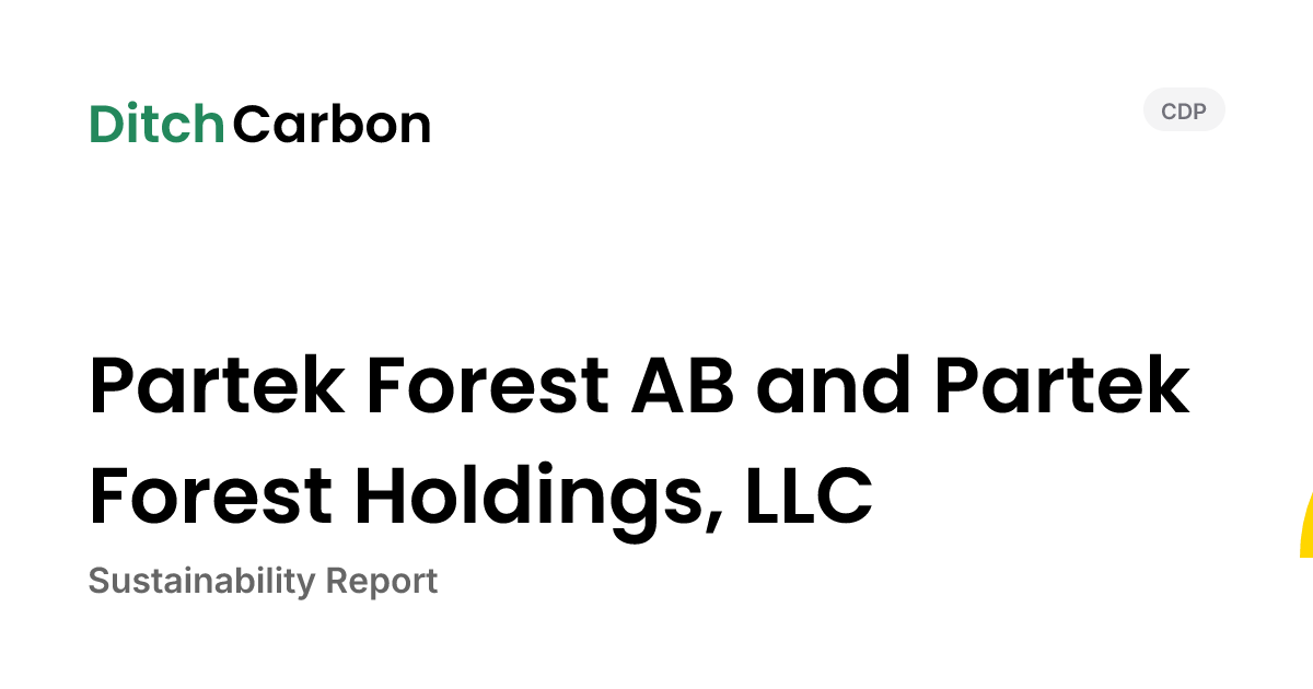 Partek Forest AB and Partek Forest Holdings, LLC Emissions Breakdown ...