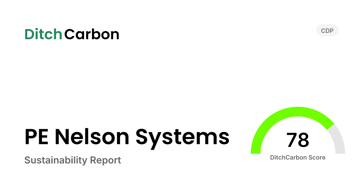 PE Nelson Systems Emissions Breakdown & Climate Score | DitchCarbon