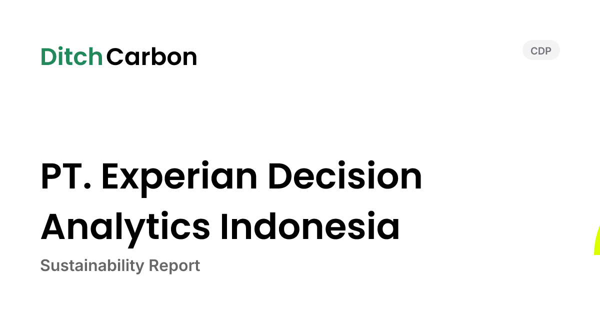 PT. Experian Decision Analytics Indonesia Emissions Breakdown & Climate ...