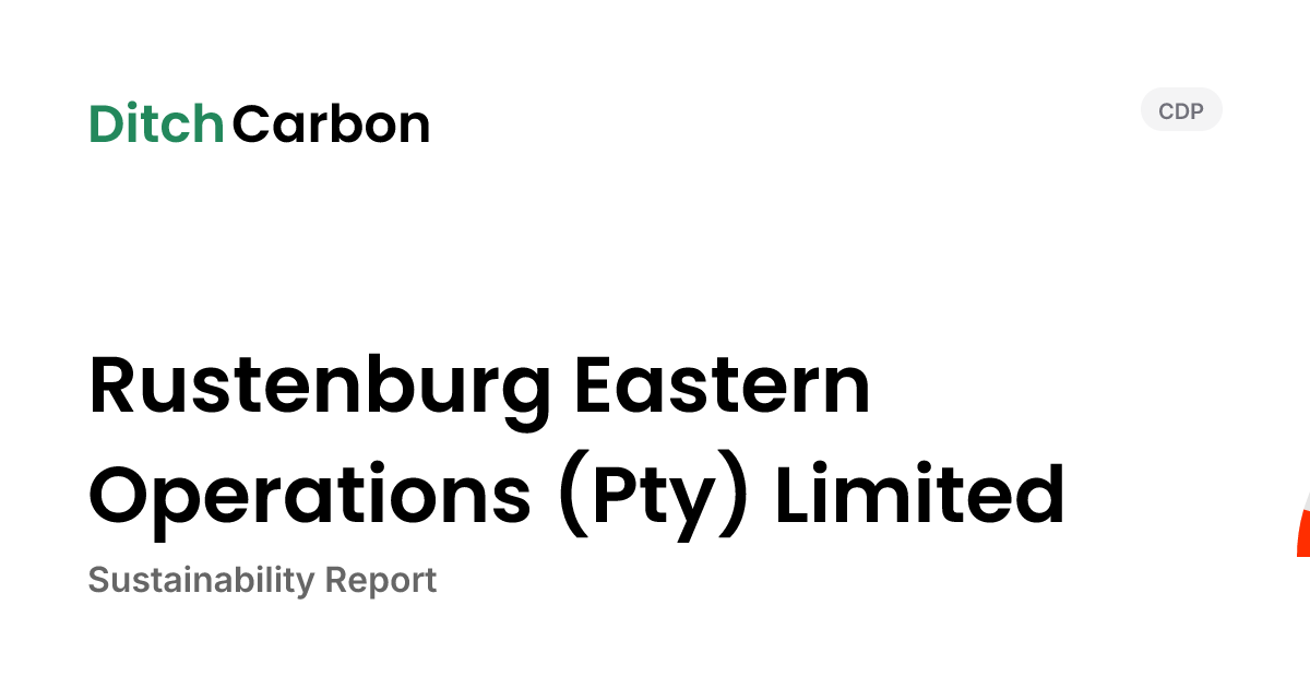 Rustenburg Eastern Operations (Pty) Limited Emissions Breakdown ...