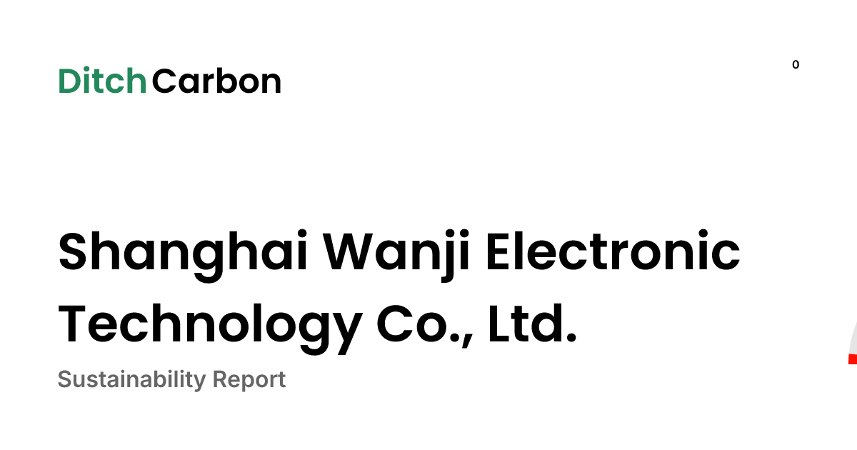 Shanghai Wanji Electronic Technology Co., Ltd. Emissions Breakdown ...
