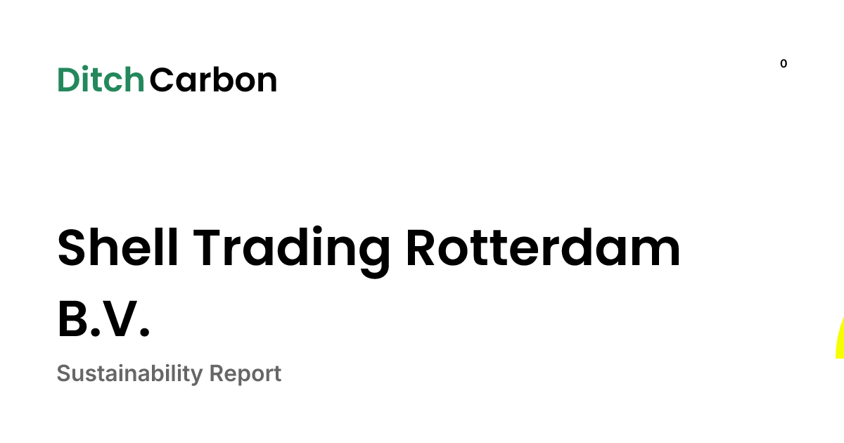 Shell Trading Rotterdam B.V. Emissions Breakdown & Climate Score ...