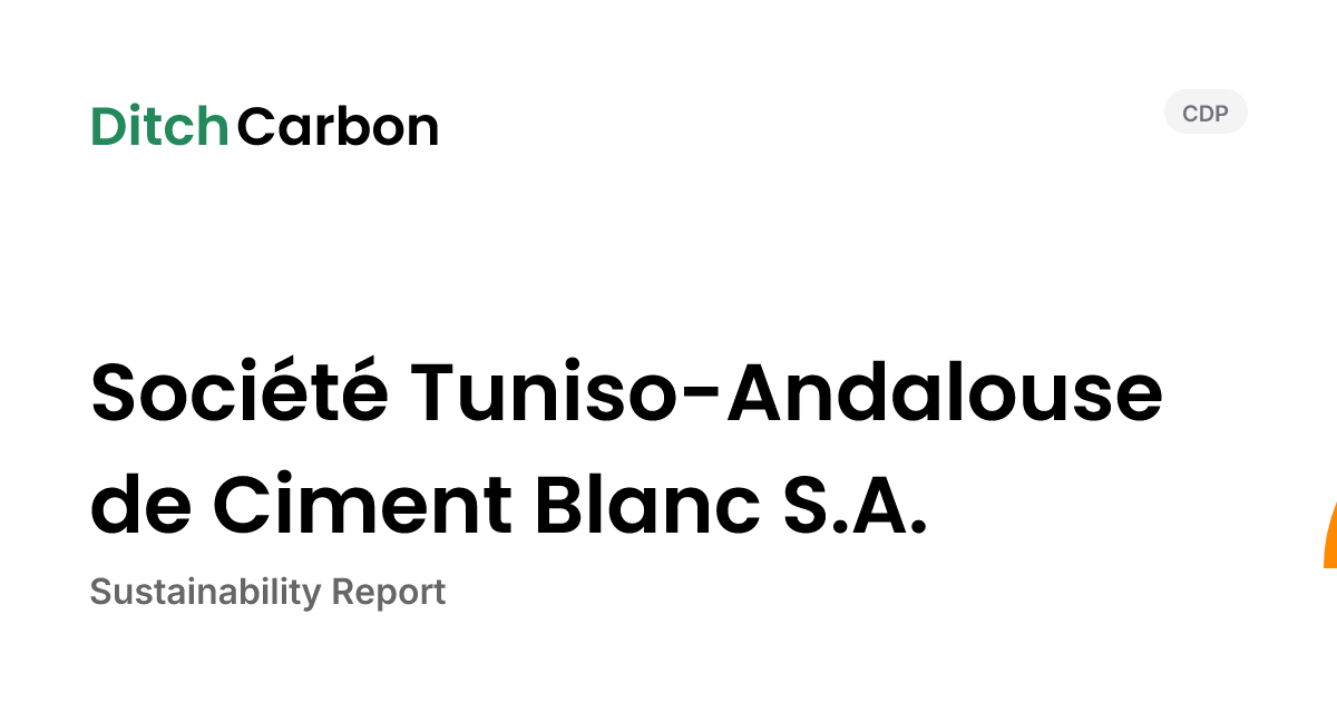 Société Tuniso-Andalouse de Ciment Blanc S.A. Emissions Breakdown ...