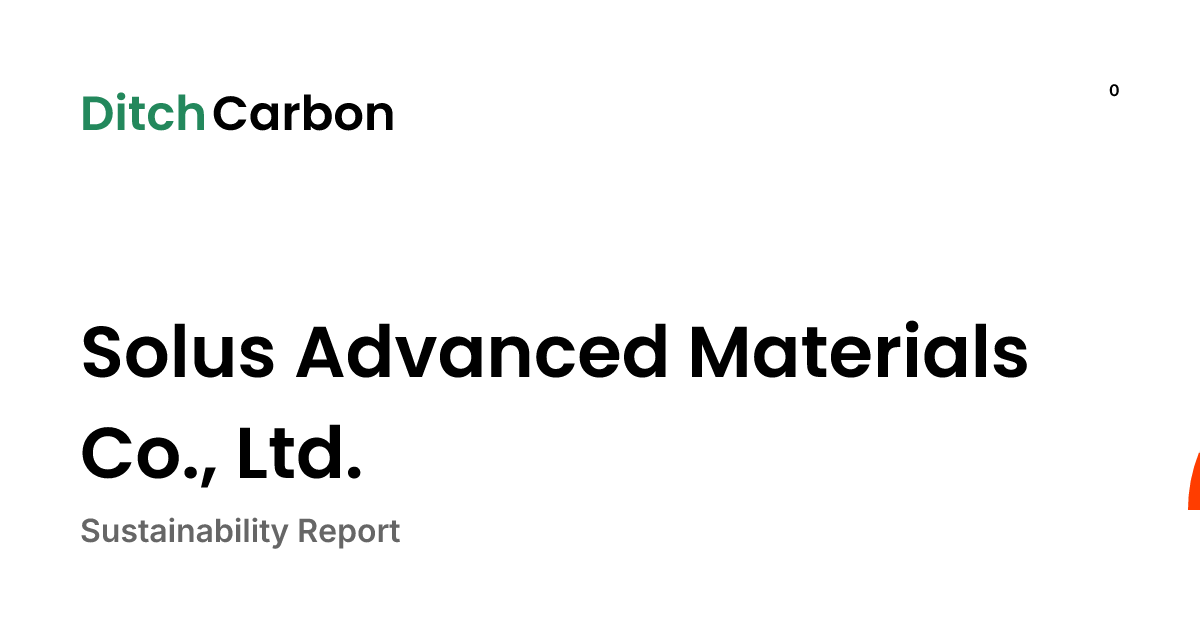 Solus Advanced Materials Co., Ltd. Emissions Breakdown & Climate Score ...