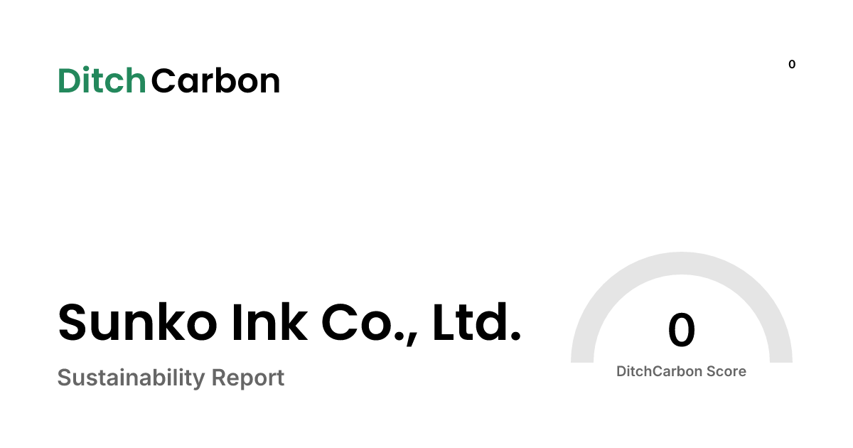 Sunko Ink Co., Ltd. Emissions Breakdown & Climate Score | DitchCarbon