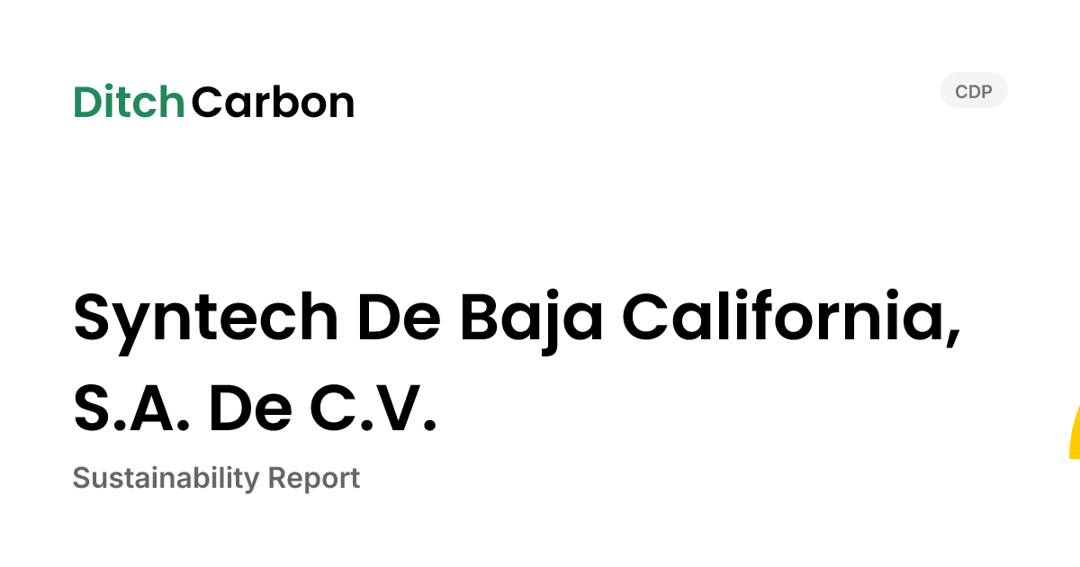 Syntech De Baja California, S.A. De C.V. Emissions Breakdown & Climate ...