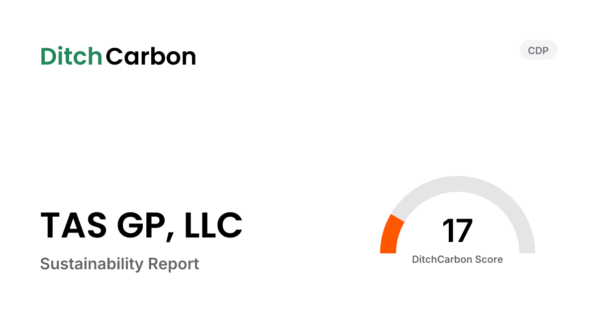 TAS GP, LLC Emissions Breakdown & Climate Score | DitchCarbon