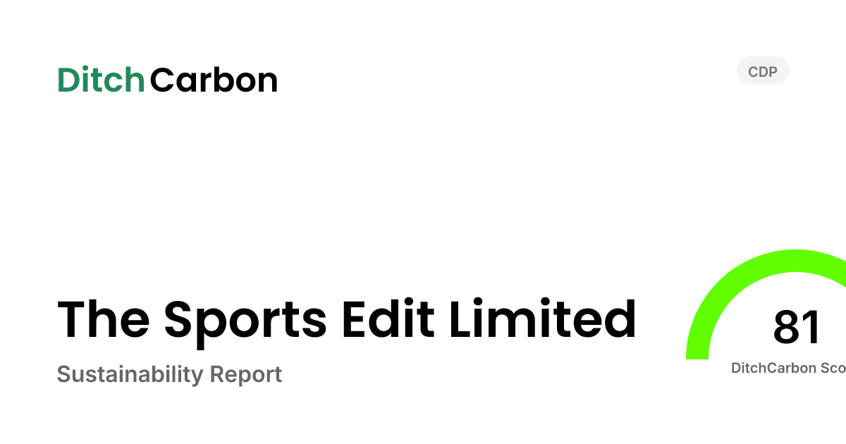 The Sports Edit Limited Emissions Breakdown & Climate Score | DitchCarbon