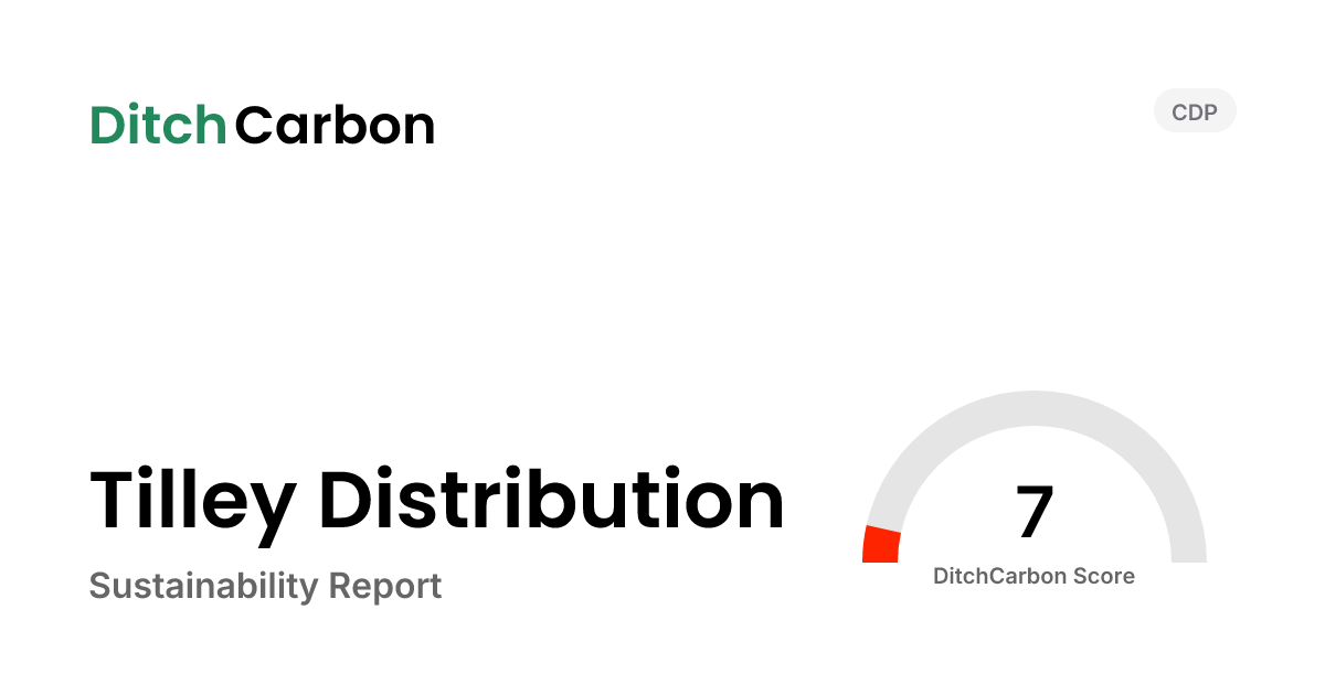 Tilley Distribution Emissions Breakdown & Climate Score | DitchCarbon
