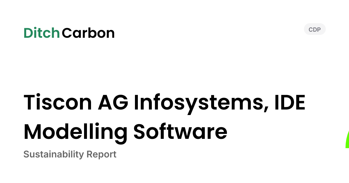 Tiscon AG Infosystems, IDE Modelling Software Emissions Breakdown ...