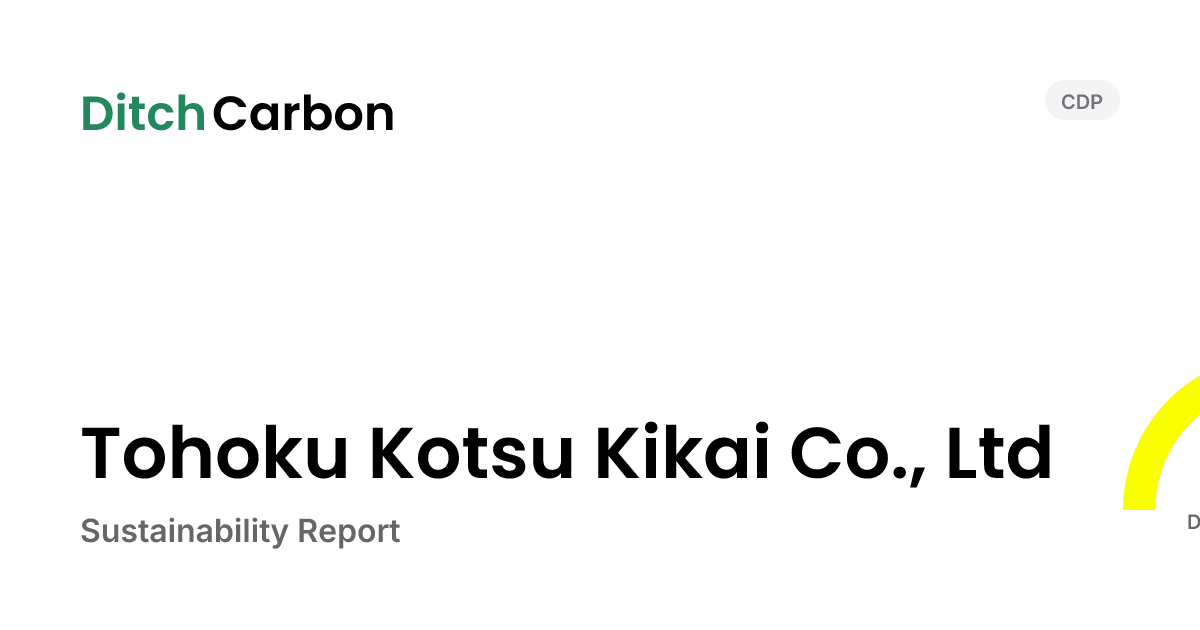 Tohoku Kotsu Kikai Co., Ltd Emissions Breakdown & Climate Score ...