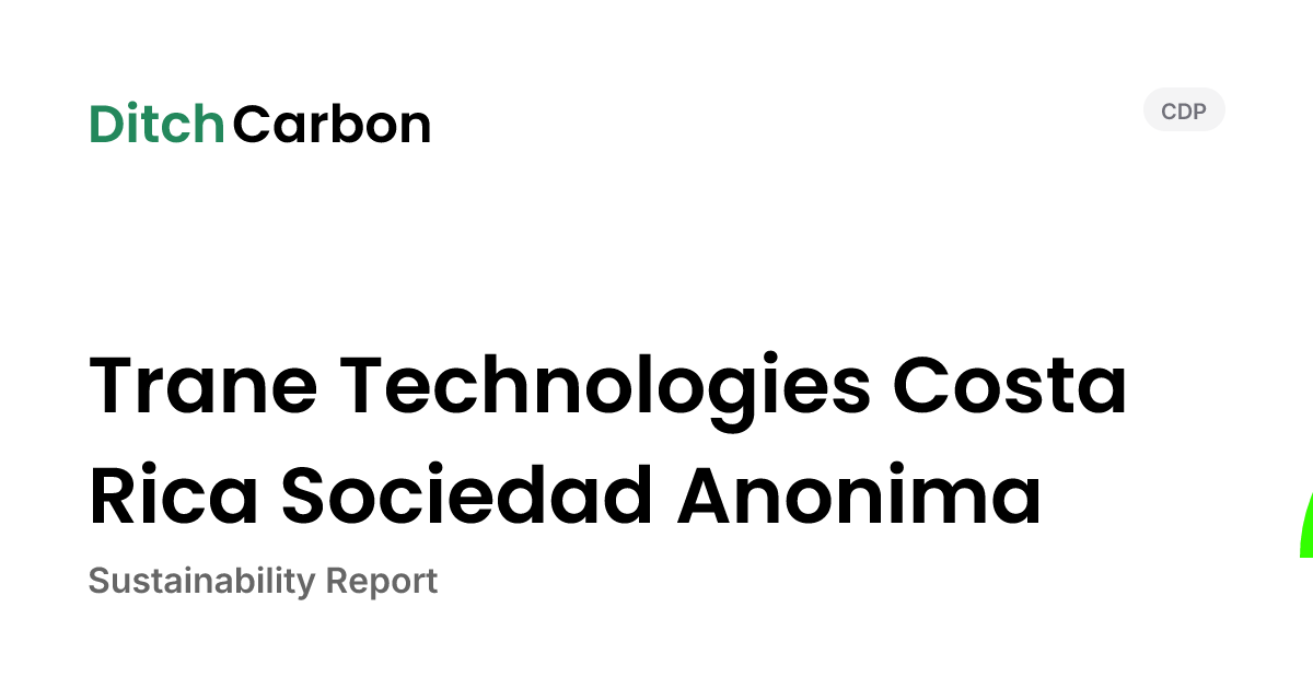 Trane Technologies Costa Rica Sociedad Anonima Emissions Breakdown ...