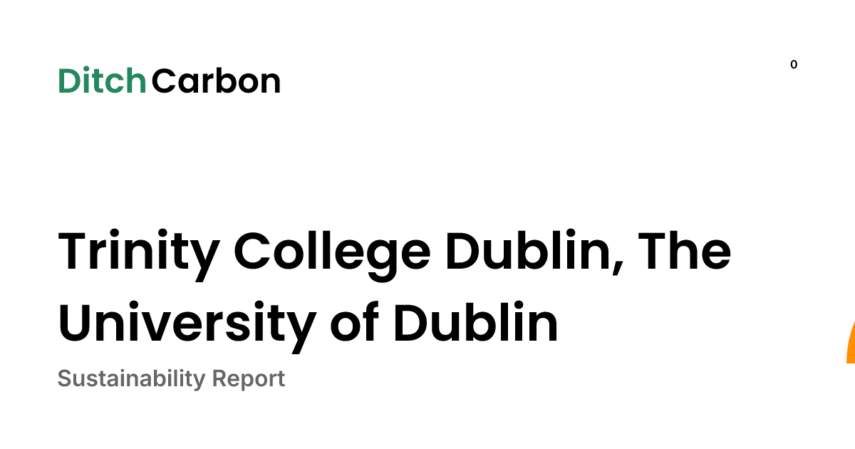 Trinity College Dublin, The University of Dublin Emissions Breakdown ...