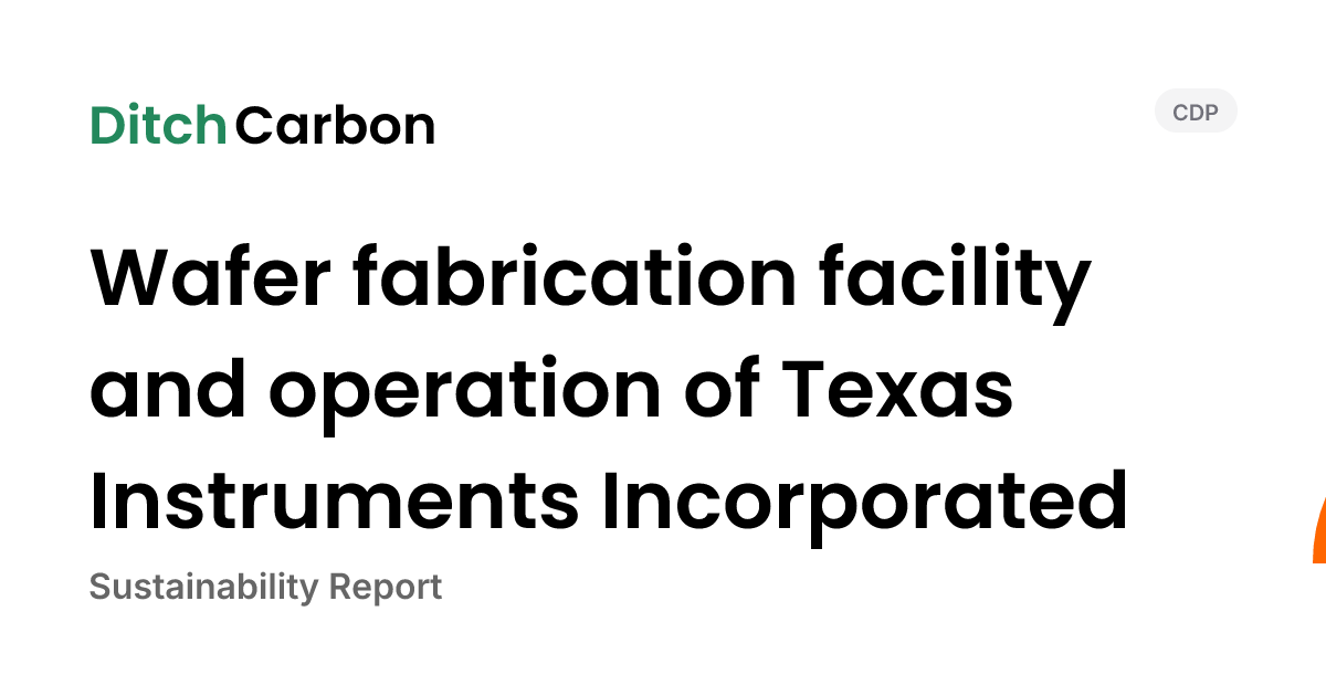Wafer fabrication facility and operation of Texas Instruments ...