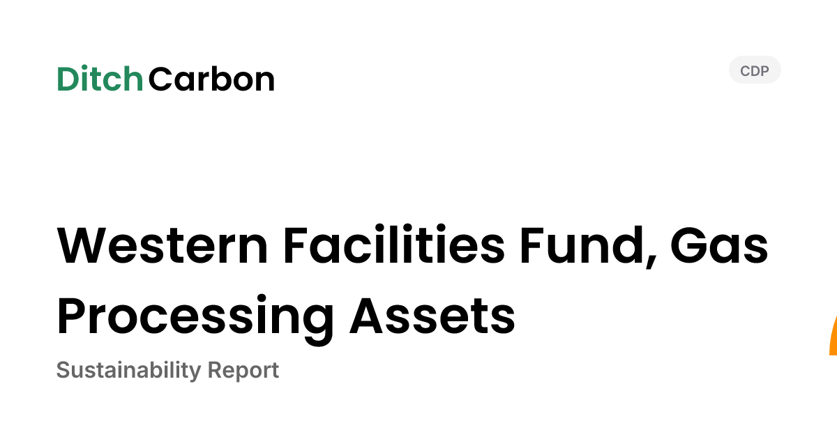 Western Facilities Fund, Gas Processing Assets Emissions Breakdown ...