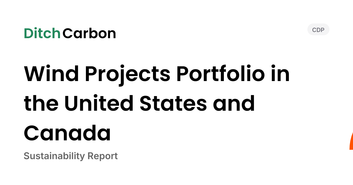 Wind Projects Portfolio in the United States and Canada Emissions ...